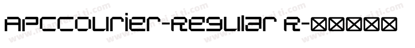 APCCourier-Regular R字体转换